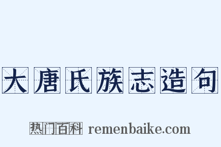 大唐氏族志造句是什么意思的图片